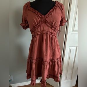 Flowy Ruffled Short Dress